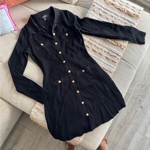Ever New Black Long Sleeve Mini Dress